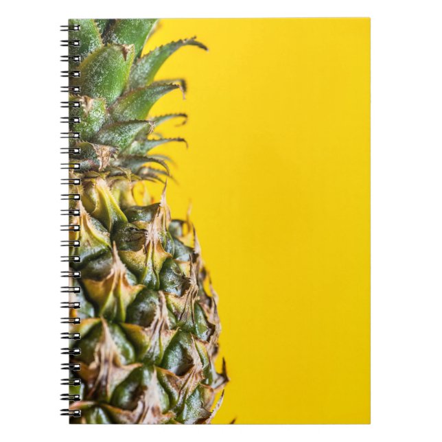 Ananas auf gelbem Hintergrund Notizblock (Vorderseite)