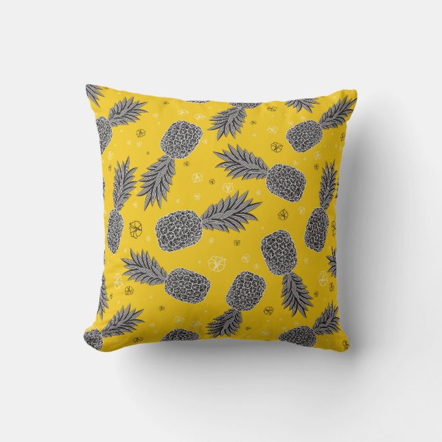 Ananas auf Gold Kissen (Vorderseite)