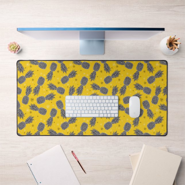 Ananas auf Gold Schreibtischunterlage (Büro 1)
