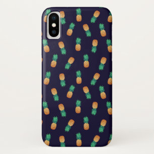 Ananas auf Marine iPhone X Hülle
