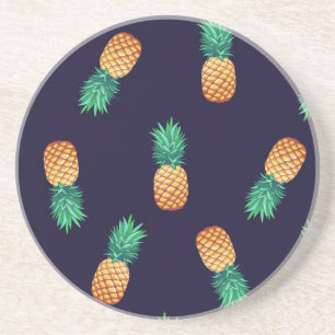 Ananas auf Marine Getränkeuntersetzer