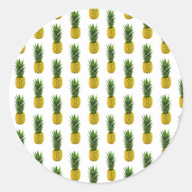 Ananas-Aufkleber Runder Aufkleber (Vorderseite)