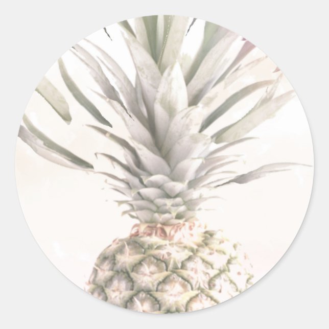 Ananas-Aufkleber Runder Aufkleber (Vorderseite)