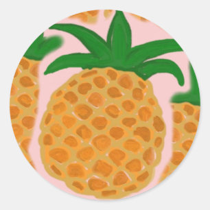 Ananas-Aufkleber Runder Aufkleber