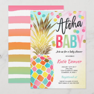 Ananas Baby Dusche Einladung Tropendusche