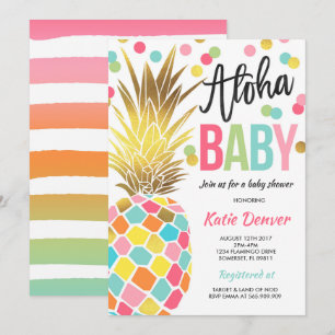 Ananas Baby Dusche Einladung Tropendusche