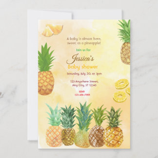 Ananas-Babydusche Einladung
