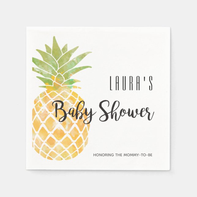 Ananas | Babydusche Serviette (Vorderseite)