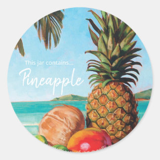 Ananas-Ball-Canning-Etikett Runder Aufkleber