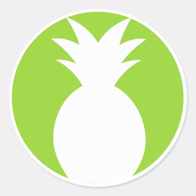 Ananas Begrüßungsgrafik Runder Aufkleber (Vorderseite)