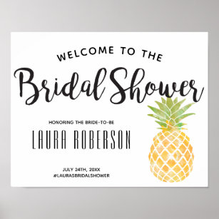 Ananas   Begrüßungszeichen für Brautpartys Poster