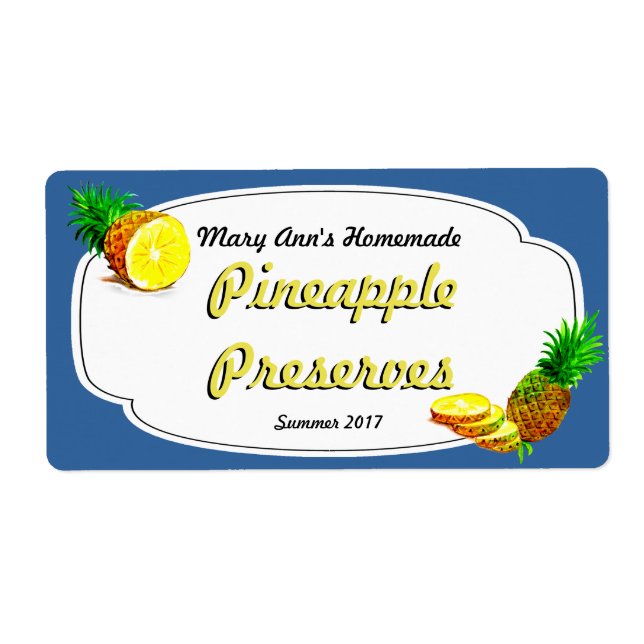 Ananas behält Canning Labels vor (Vorne)