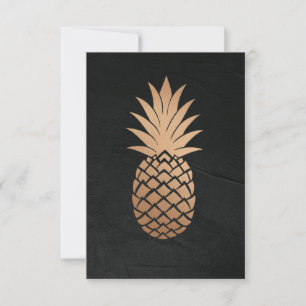 Ananas Black Gold Tropical Minimalistisch elegant