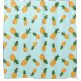 Ananas Blaue tropische Zitrusfrüchte Hawaiianische Duschvorhang
