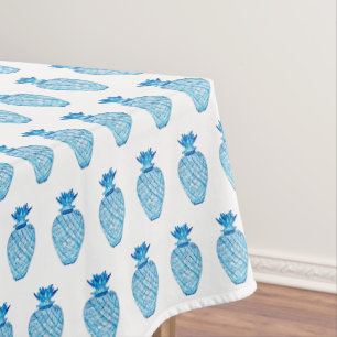 Ananas Blue & White Ginger Jar Tischdecke