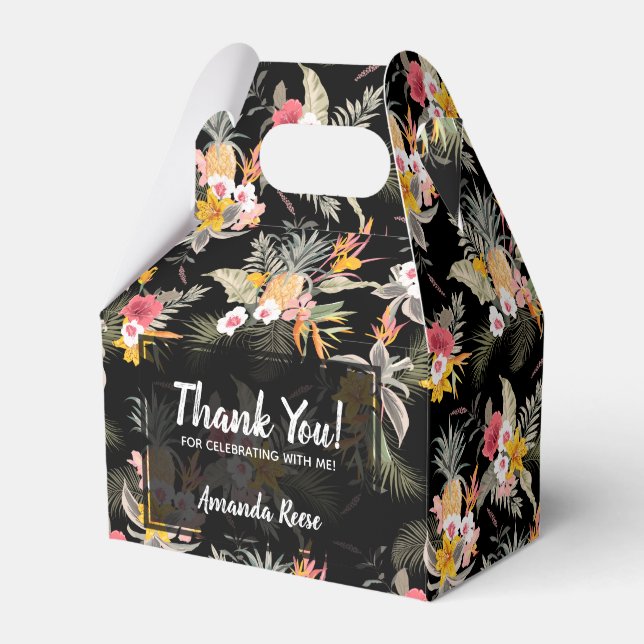 Ananas-Blume auf dem Black Gable Geschenkschachtel (Vorderseite)
