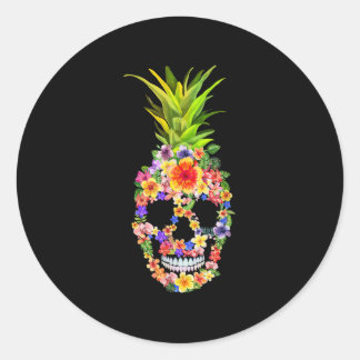 Ananas-Blume Form tropischen Früchte Runder Aufkleber