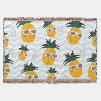 Ananas, Boot: niedliches Ozeanmuster. Decke