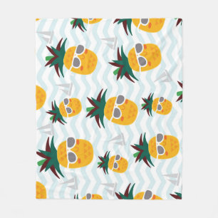 Ananas, Boot: niedliches Ozeanmuster. Fleecedecke