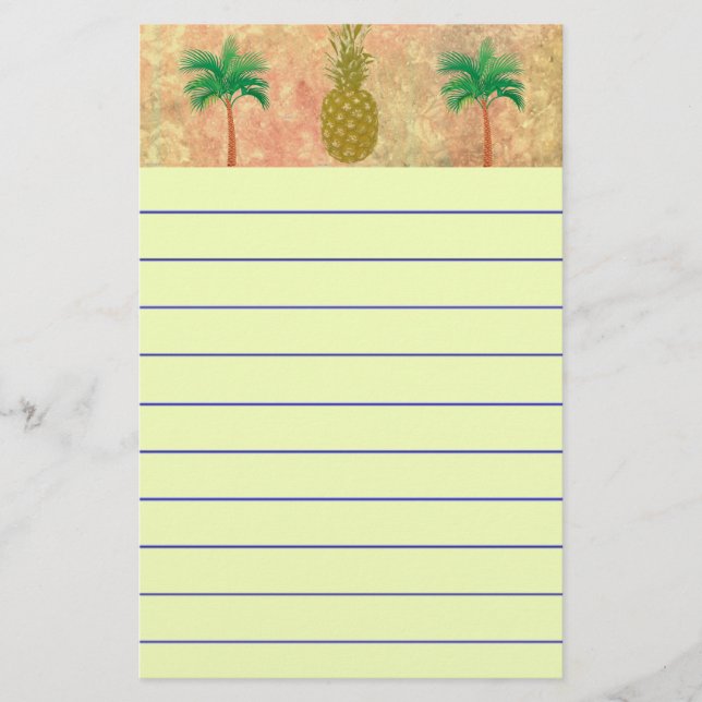 Ananas Briefpapier (Vorderseite)
