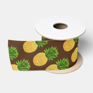 Ananas Brown Satinband