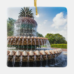 Ananas-Brunnen in Charleston, SC Keramikornament