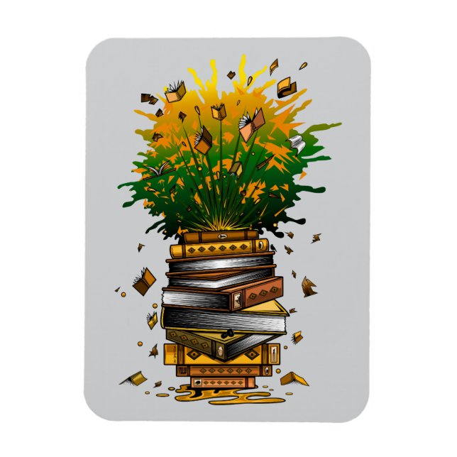 Ananas Bücher Magnet (Vertikal)