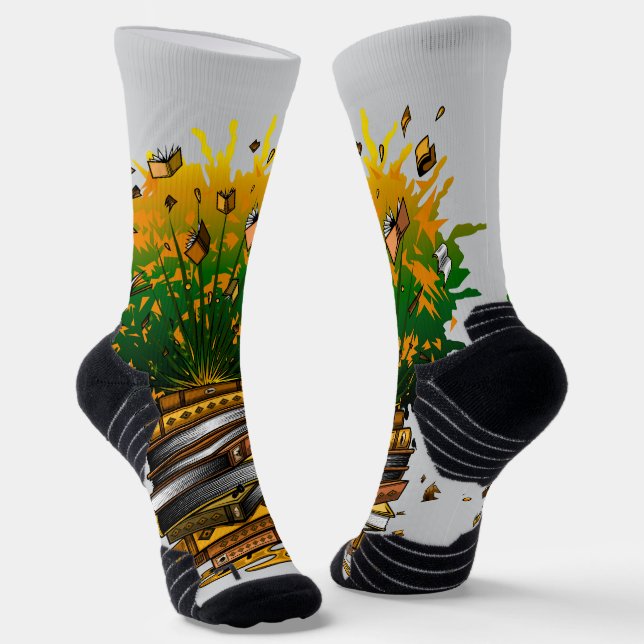 Ananas Bücher Socken (Gewinkelt)