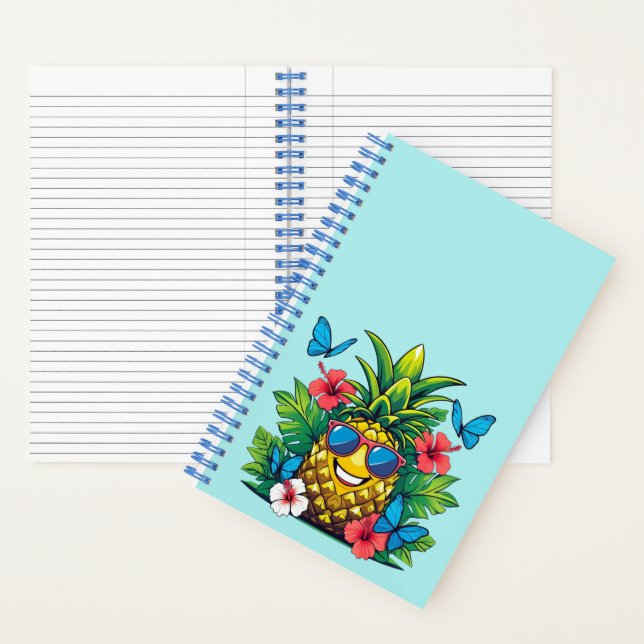 Ananas Butterfly Hibiskus Vibes Notizbuch (Innen)