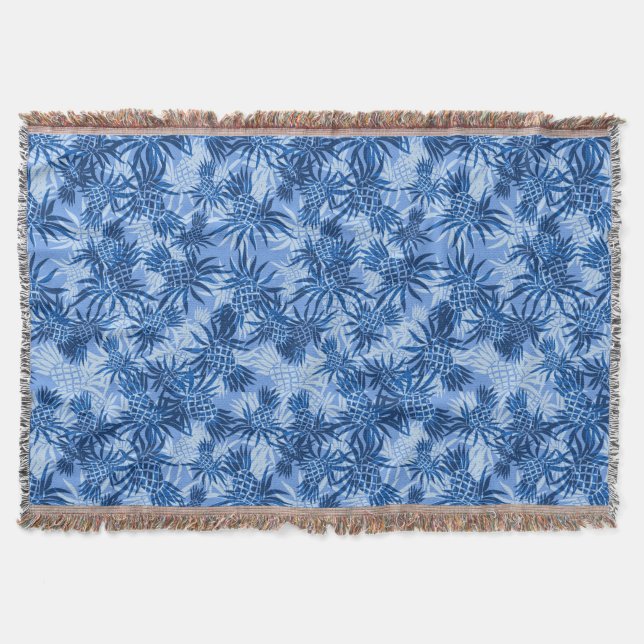 Ananas-Camouflage Hawaiian Throw Blanket Decke (Vorderseite)
