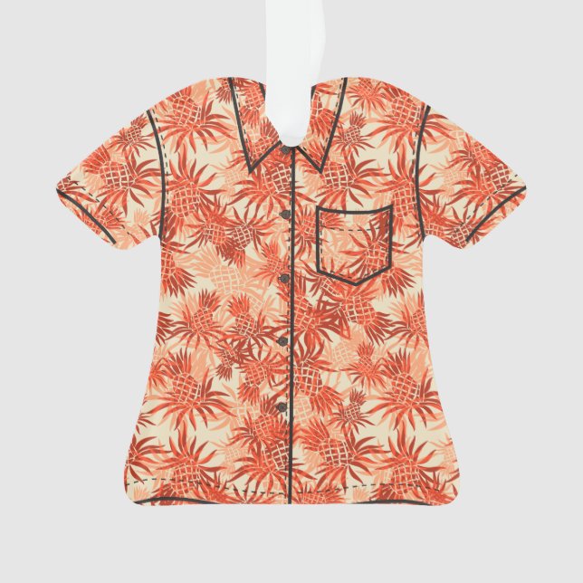 Ananas-Camouflage Hawaiian Tropical Aloha Shirt Ornament (Vorderseite)