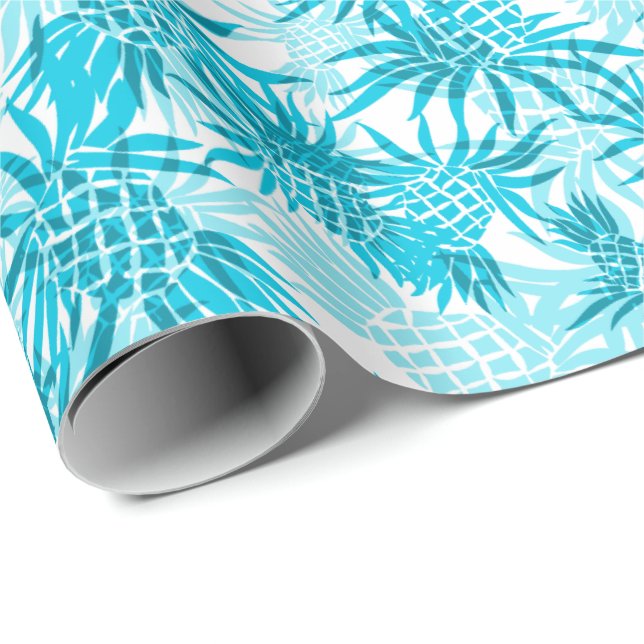 Ananas-Camouflage Hawaiian Tropical Geschenkpapier (Rolleneckpunkt)