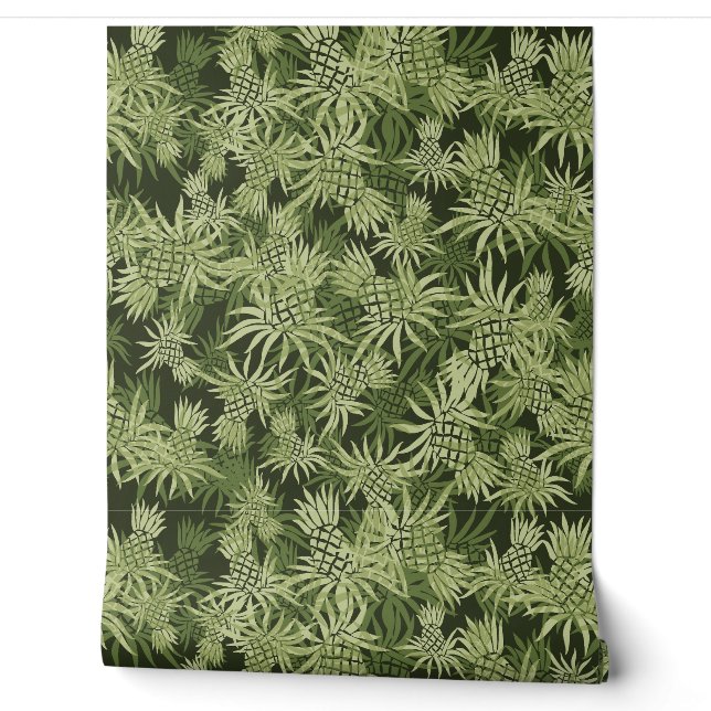Ananas-Camouflage Hawaiian Tropical - Green Tapete (Abrollen)
