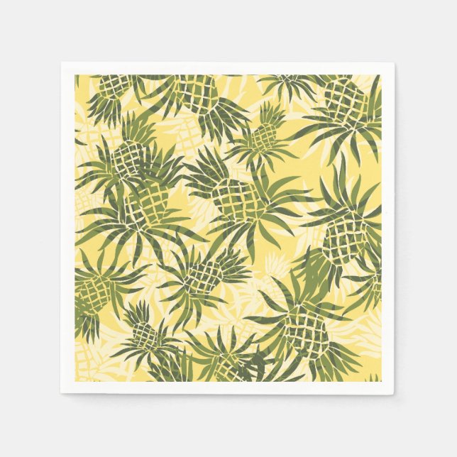 Ananas-Camouflage Hawaiian Tropical Serviette (Vorderseite)