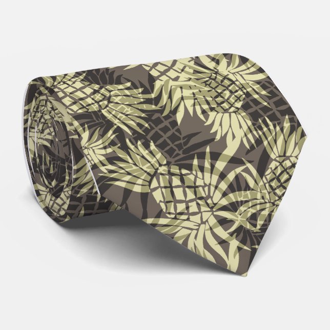 Ananas-Camouflage-Hawaiianer-Krawatte Krawatte (Gerollt)
