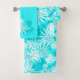 Ananas-Camouflage Hawaiianisches tropisches Koordi Badhandtuch Set