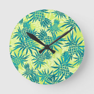 Ananas-Camouflage-hawaiische Wand-Uhren Runde Wanduhr