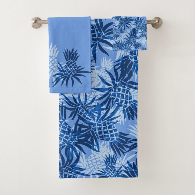 Ananas-Camouflage-hawaiisches tropisches Badhandtuch Set (Insitu)