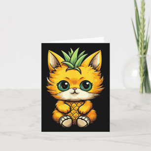 Ananas Cat Fruit Hello Summer Vacation Cat Liebe Karte