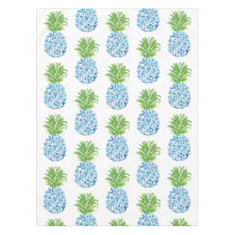 Ananas Chinoiserie Blau Weiße Preppy Tischdecke