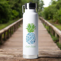 Ananas Chinoiserie Blue White Preppy Name