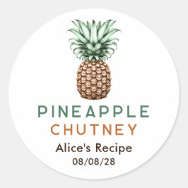 Ananas-Chutney-Hüttenkonserve Runder Aufkleber