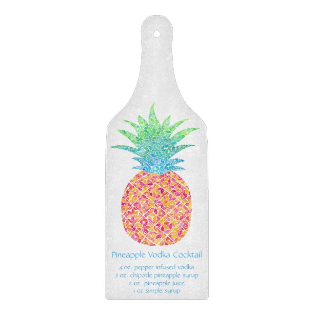 Ananas Cocktail Rezept Käse-Tafel Schneidebrett (Vorderseite)