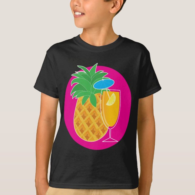 Ananas-Cocktail T-Shirt (Vorderseite)