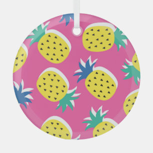 Ananas Crazy Colors: Childish Pop-Art. Ornament Aus Glas