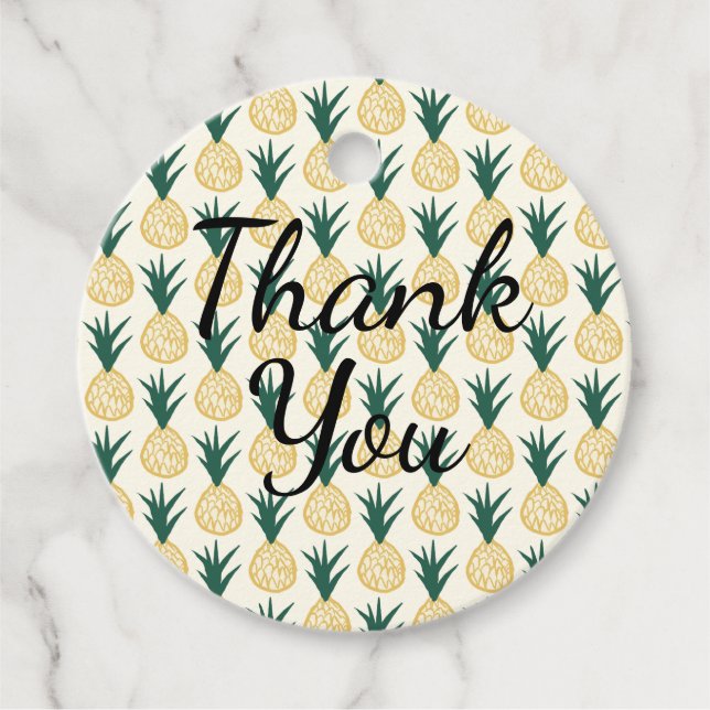 Ananas Danke Party Geschenkanhänger (Vorderseite)