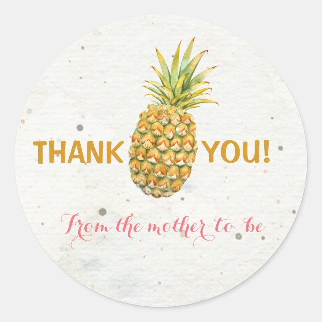Ananas danken Ihnen Aufkleber (Vorderseite)