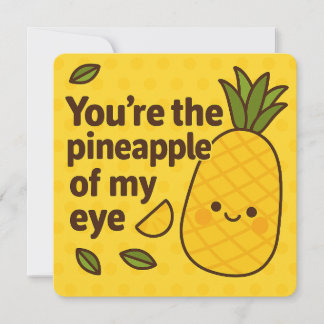 Ananas de ma carte de voeux de jeu de yeux