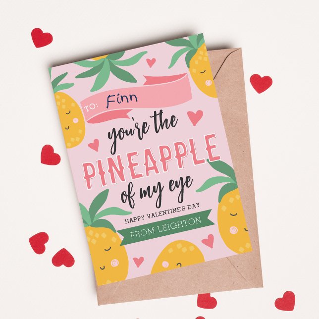Ananas de ma classe d'oeil Carte Saint-Valentin (Créateur téléchargé)