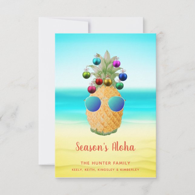Ananas de Noël Aloha de saison | Carte (Devant)